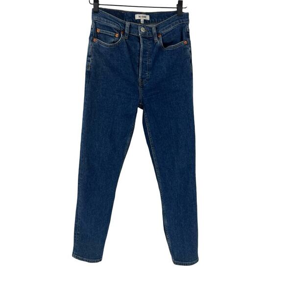 Re/Done 90’s High Rise Ankle Crop Jeans Sz 27 - Picture 2 of 5